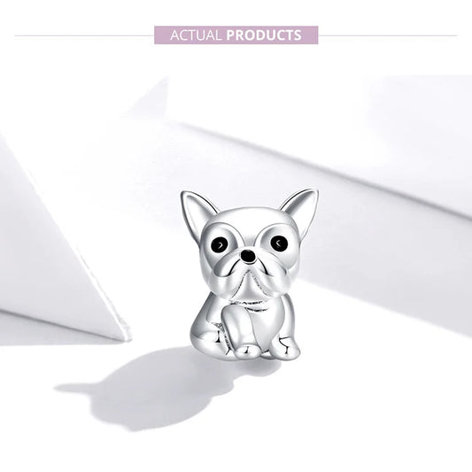 Berloque Pug Prata 925 - Lavanda Lilac