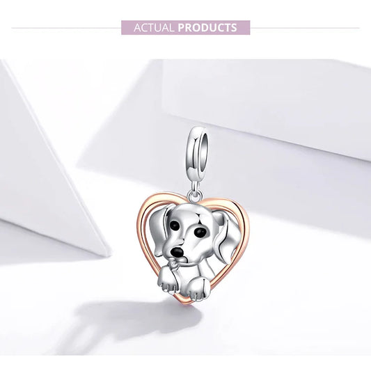 Berloque Cachorrinho Prata 925 - Lavanda Lilac