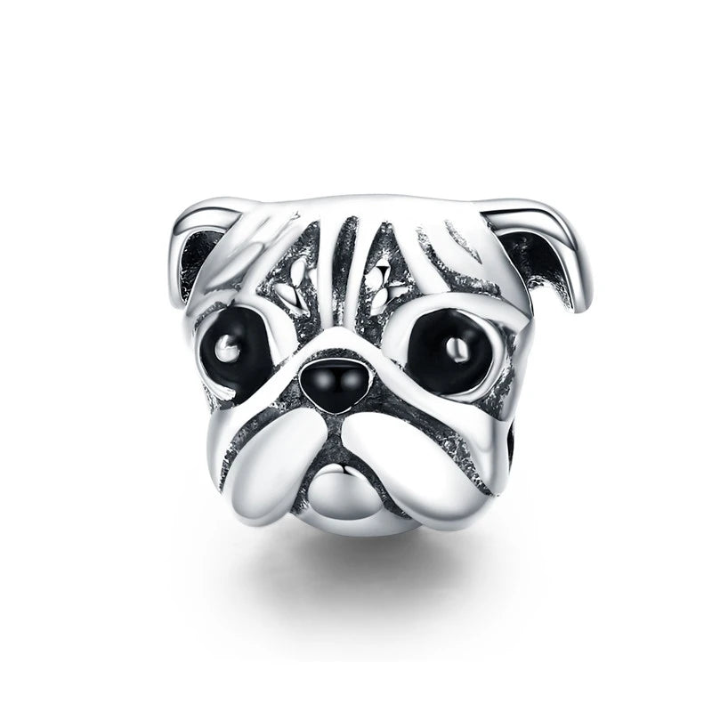 Berloque Pug Prata 925 - Lavanda Lilac