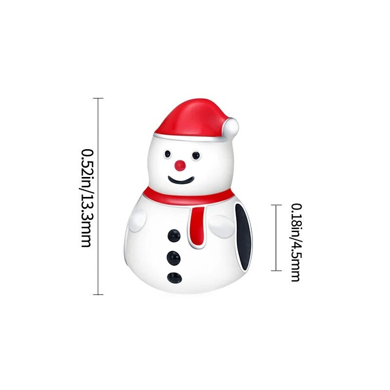 Berloque Boneco de Neve Natal Prata 925 - Lavanda Lilac - Lavanda Lilac