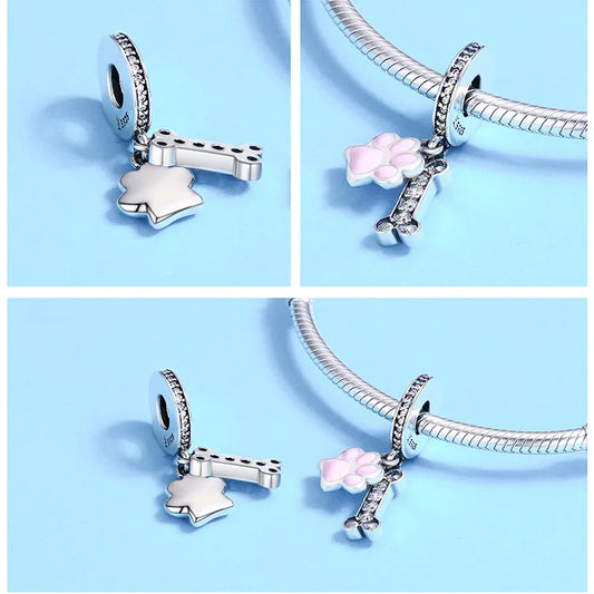 Berloque Dog Love Prata 925 - Lavanda Lilac