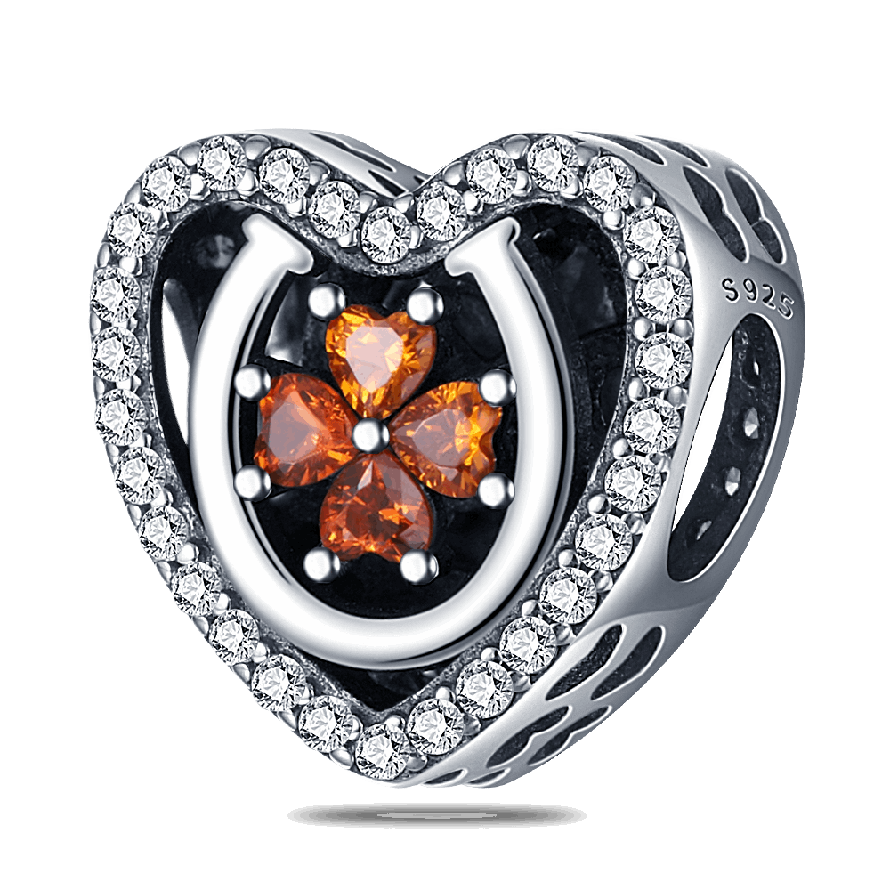 Berloque Amor Ferradura Prata 925 - Lavanda Lilac - Lavanda Lilac