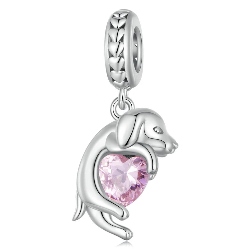 Berloque Cãozinho Prata 925 - Lavanda Lilac