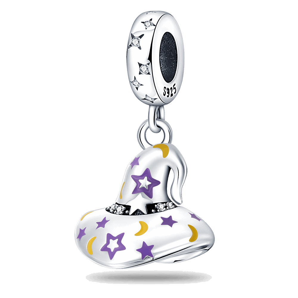 Berloque Chapéu de Bruxa Prata 925 - Lavanda Lilac - Lavanda Lilac