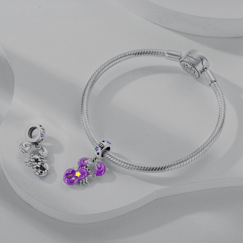 Berloque Escorpião Coleção Horóscopo Prata 925 - Lavanda Lilac - Lavanda Lilac