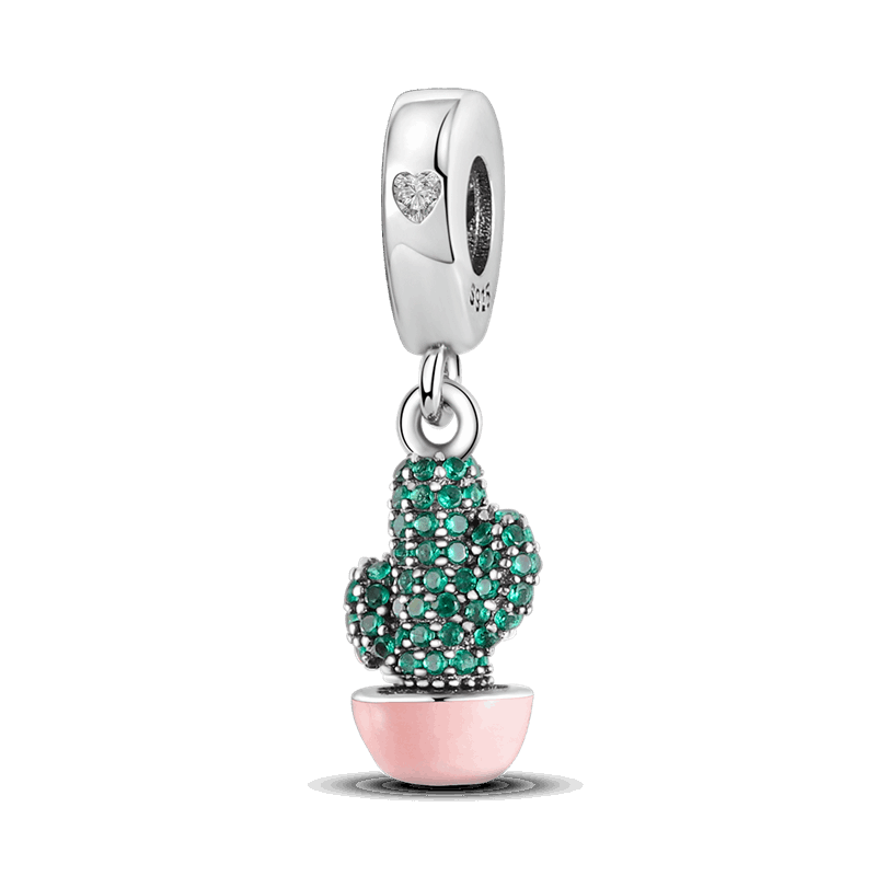 Berloque Cacto Prata 925 - Lavanda Lilac - Lavanda Lilac