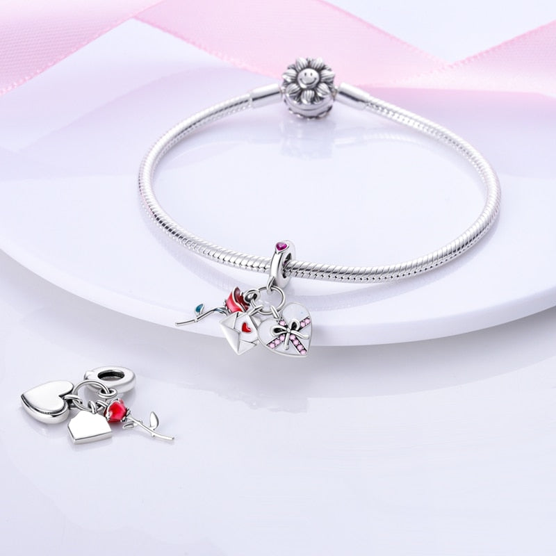 Berloque Presentes de Amor Prata 925 - Coleção Meu Amor - Lavanda Lilac - Lavanda Lilac