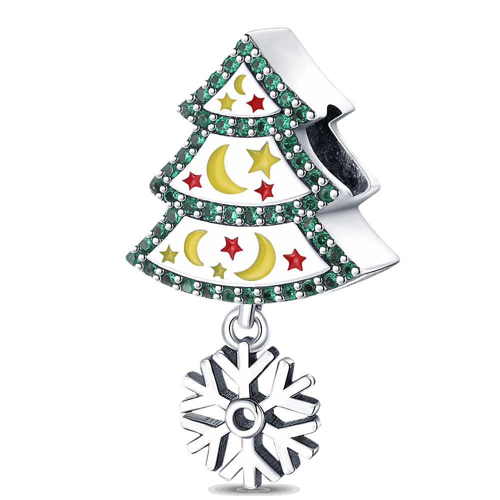 Berloque Árvore Natal Prata 925 - Lavanda Lilac - Lavanda Lilac