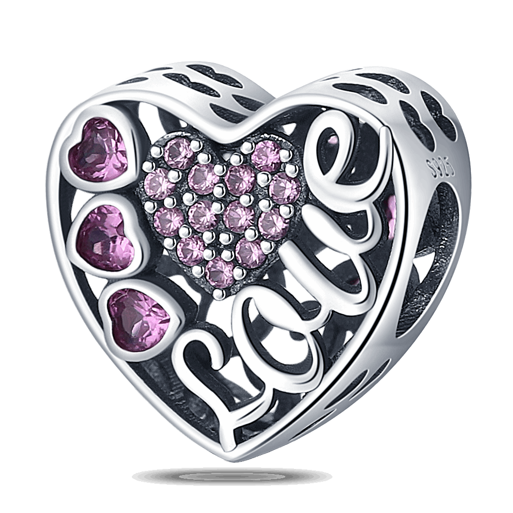 Berloque Amor Prata 925 - Lavanda Lilac - Lavanda Lilac