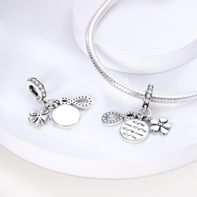 Berloque Amo Tudo em Você Prata 925 - Coleção Meu Amor - Lavanda Lilac - Lavanda Lilac
