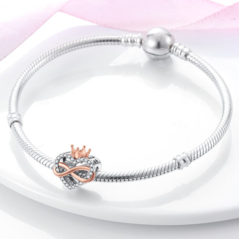 Berloque Amor Infinito Rosé Prata 925 - Coleção Meu Amor - Lavanda Lilac - Lavanda Lilac
