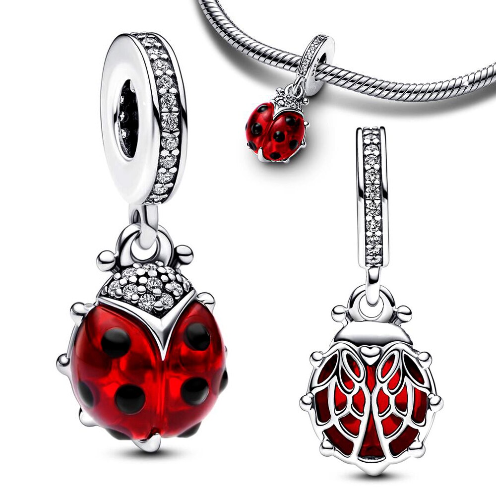 Berloque Joaninha Prata Prata 925 - Lavanda Lilac - Lavanda Lilac