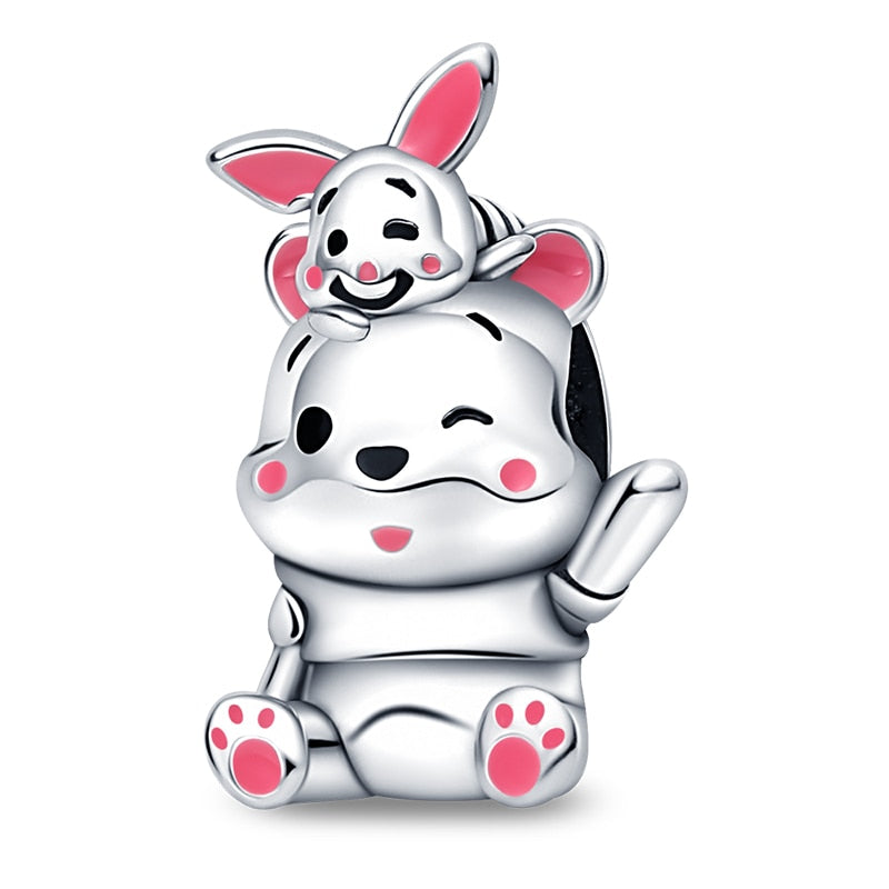 Berloque Pooh e Leitão Prata 925 - Lavanda Lilac - Lavanda Lilac