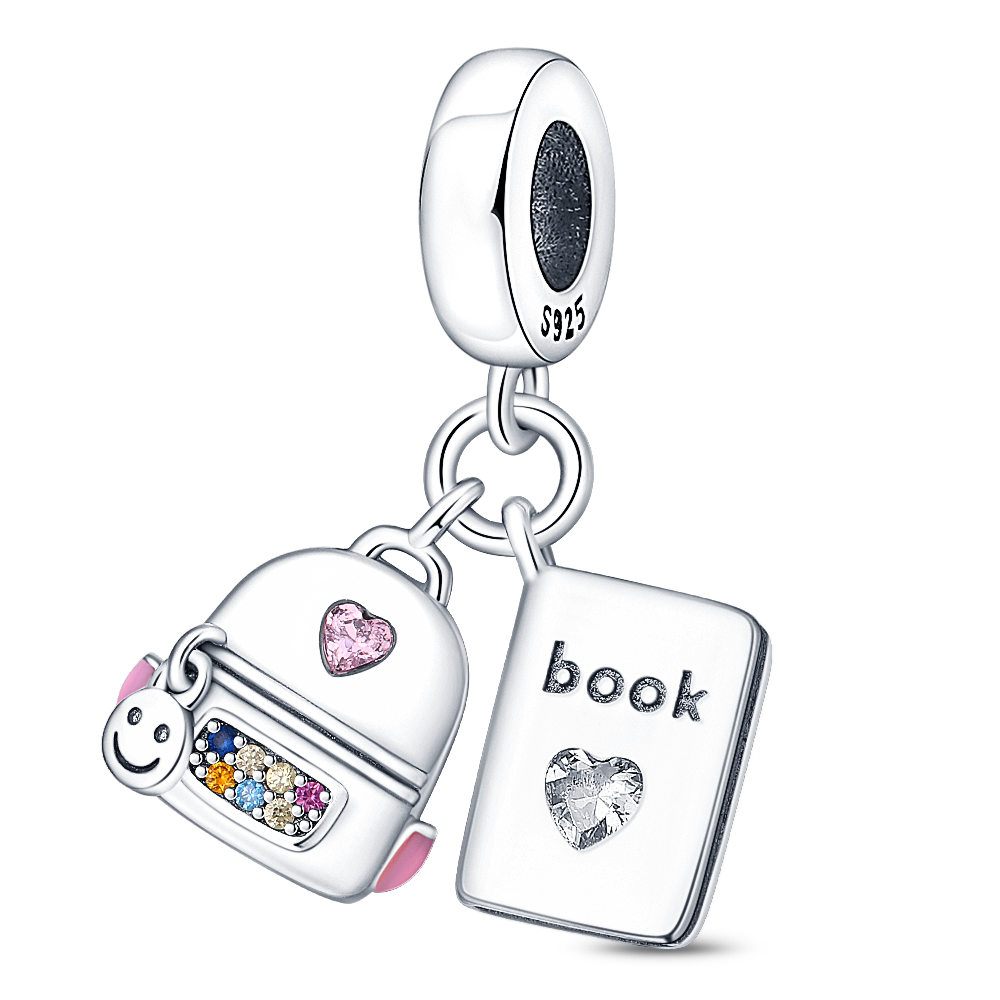 Berloque Mochila Prata 925 - Lavanda Lilac - Lavanda Lilac