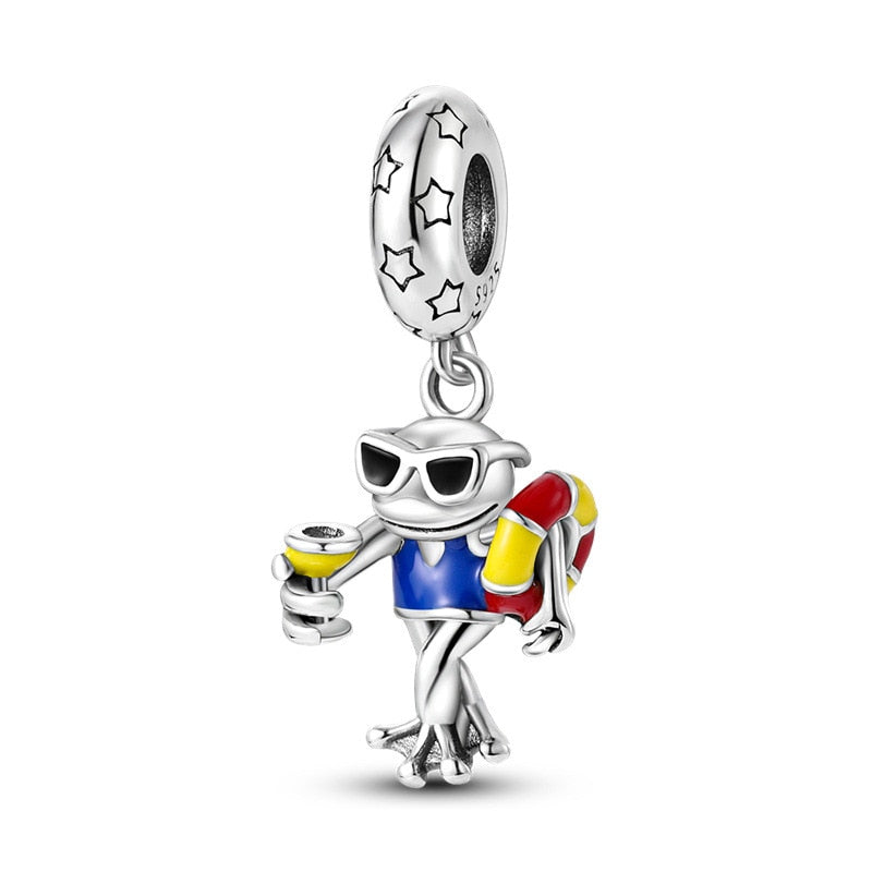 Berloque Sapo Legal Prata 925 - Lavanda Lilac - Lavanda Lilac