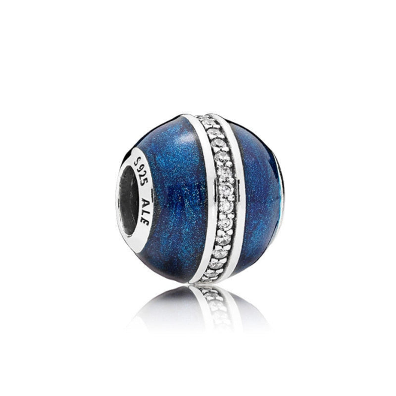 Berloque Bola Azul com Zircônia Prata 925 - Lavanda Lilac - Lavanda Lilac