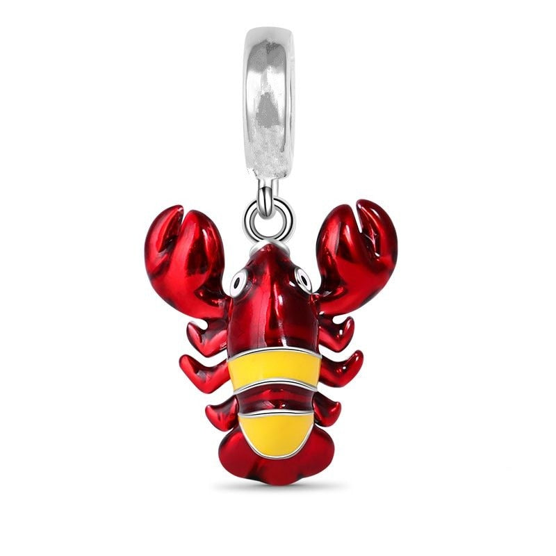 Berloque Lagosta Prata 925 - Lavanda Lilac - Lavanda Lilac