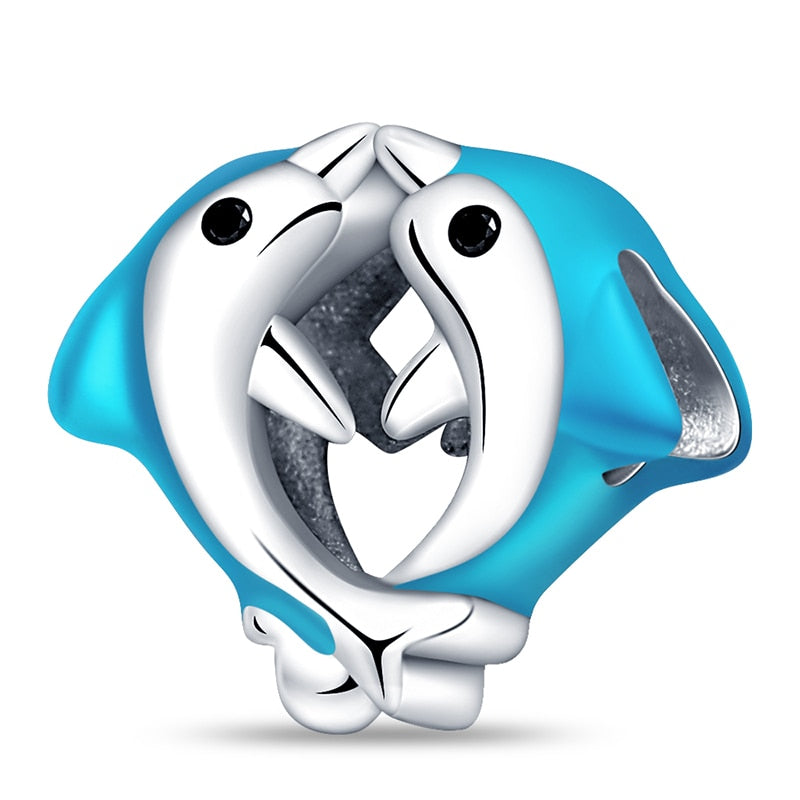 Berloque Golfinhos Prata 925 - Lavanda Lilac - Lavanda Lilac