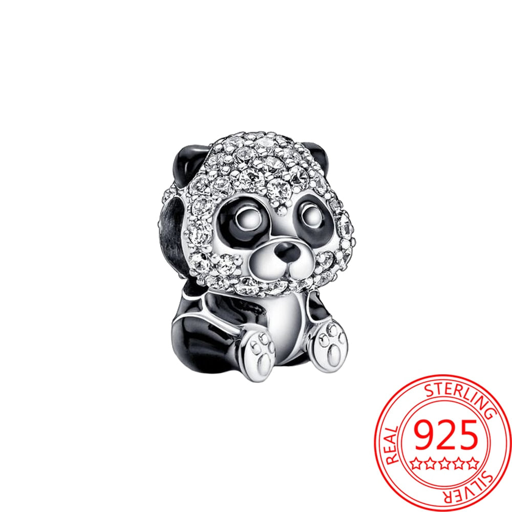 Berloque Panda Prata 925 - Lavanda Lilac - Lavanda Lilac