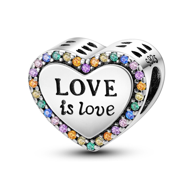 Berloque Amor é Amor Prata 925 - Coleção Meu Amor - Lavanda Lilac - Lavanda Lilac