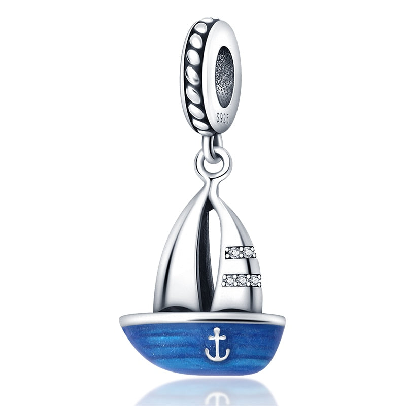 Berloque Barco Prata 925 - Lavanda Lilac - Lavanda Lilac