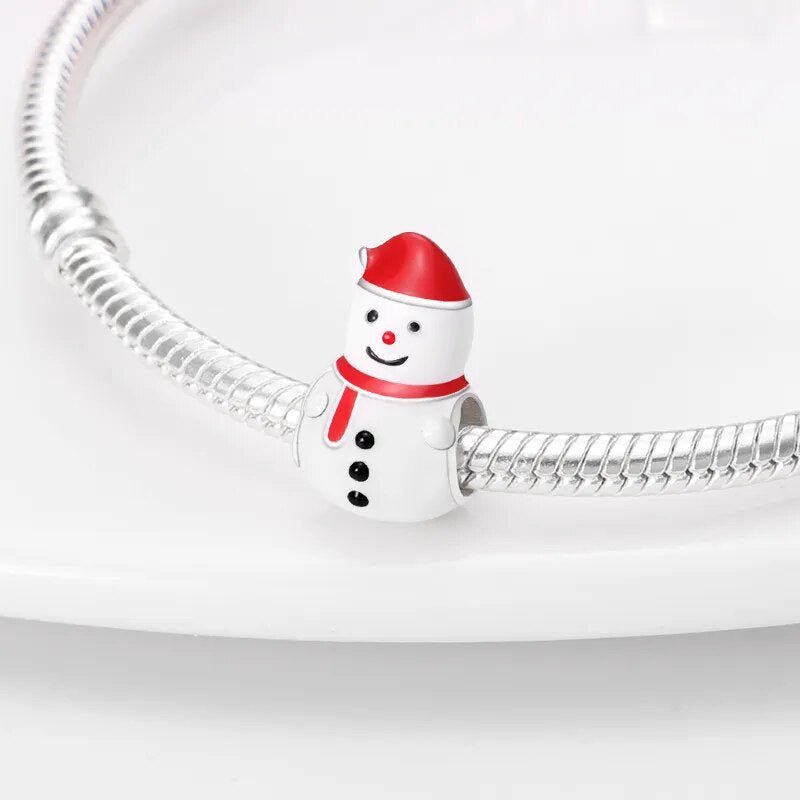 Berloque Boneco de Neve Natal Prata 925 - Lavanda Lilac - Lavanda Lilac