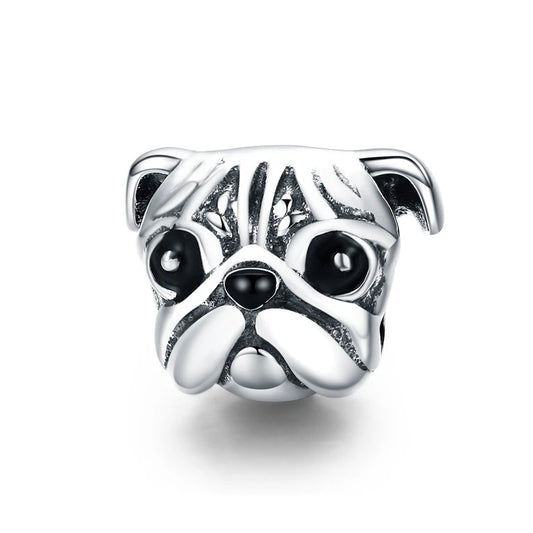 Berloque Pug Prata 925 - Lavanda Lilac