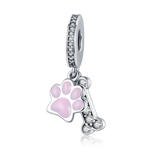 Berloque Dog Love Prata 925 - Lavanda Lilac