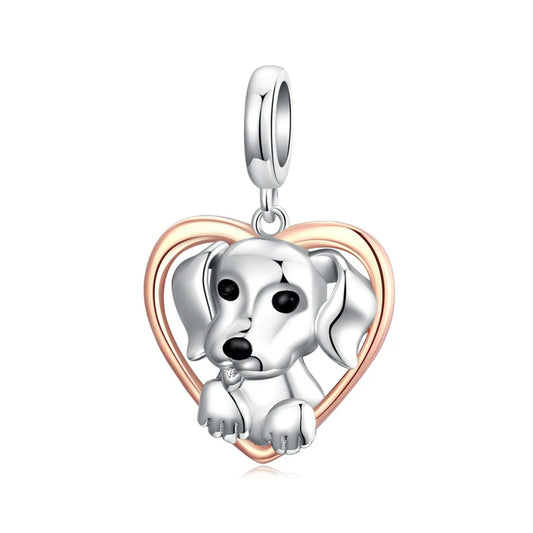 Berloque Cachorrinho Prata 925 - Lavanda Lilac