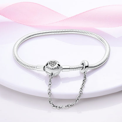 Pulseira Amor para Sempre para Berloque Prata 925 - Lavanda Lilac - Lavanda Lilac