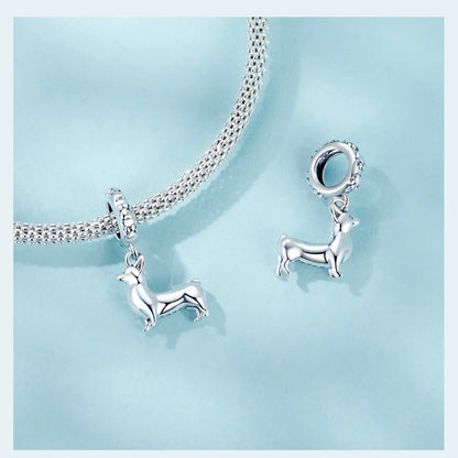 Berloque Dachshund Prata 925 - Lavanda Lilac