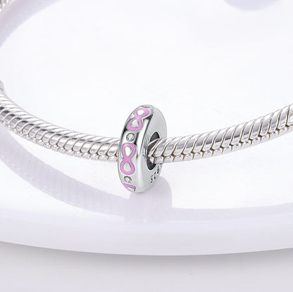 Berloque Separador Infinito Prata 925 - Coleção Meu Amor - Lavanda Lilac - Lavanda Lilac