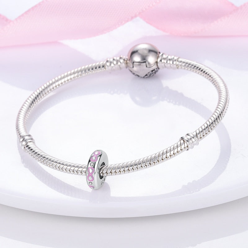 Berloque Separador Infinito Prata 925 - Coleção Meu Amor - Lavanda Lilac - Lavanda Lilac