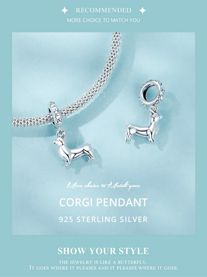 Berloque Dachshund Prata 925 - Lavanda Lilac