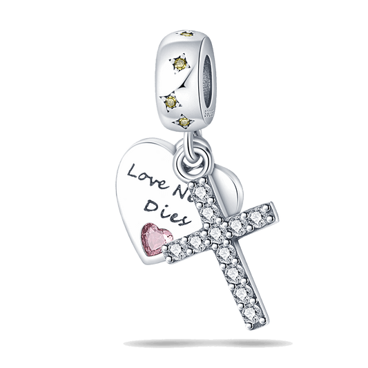 Berloque Amor Nunca Morre Prata 925 - Lavanda Lilac - Lavanda Lilac