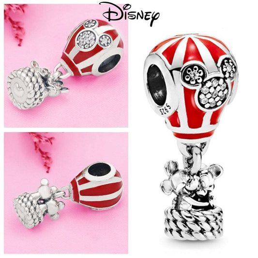 Berloque Balão Mickey e Minnie Prata 925 - Lavanda Lilac - Lavanda Lilac
