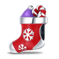 Berloque Botinha de Natal Prata 925 - Lavanda Lilac - Lavanda Lilac