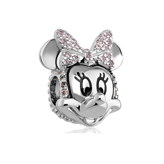Berloque Minnie Pedrinhas Rosinha Prata 925 - Lavanda Lilac - Lavanda Lilac