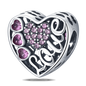 Berloque Amor Prata 925 - Lavanda Lilac - Lavanda Lilac