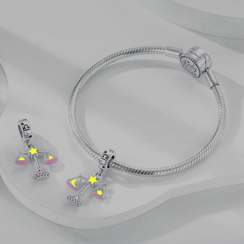 Berloque Libra Coleção Horóscopo Prata 925 - Lavanda Lilac - Lavanda Lilac
