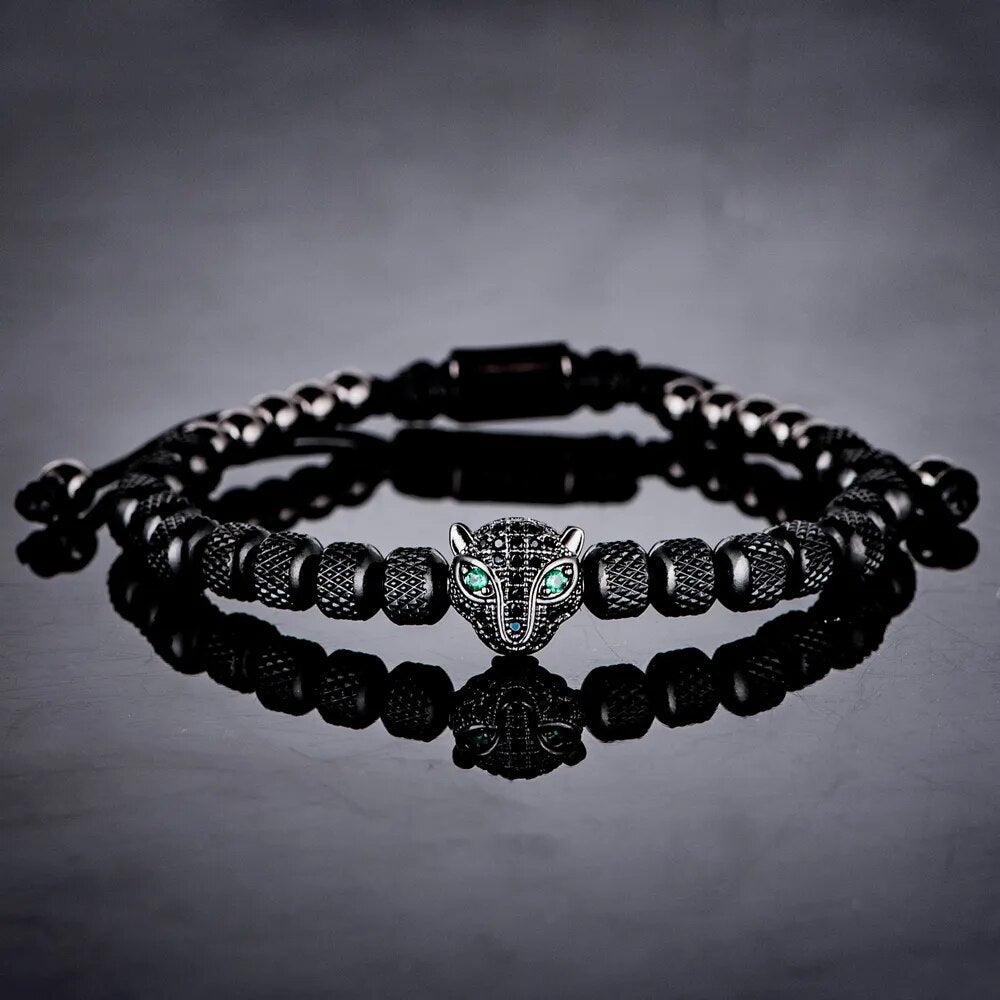 Pulseira Masculina Leopardo II Preta - Lavanda Lilac - Lavanda Lilac