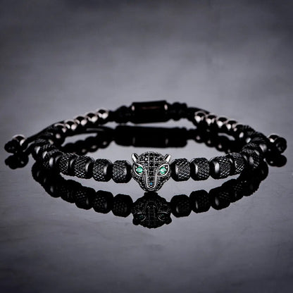 Pulseira Masculina Leopardo II Preta - Lavanda Lilac - Lavanda Lilac
