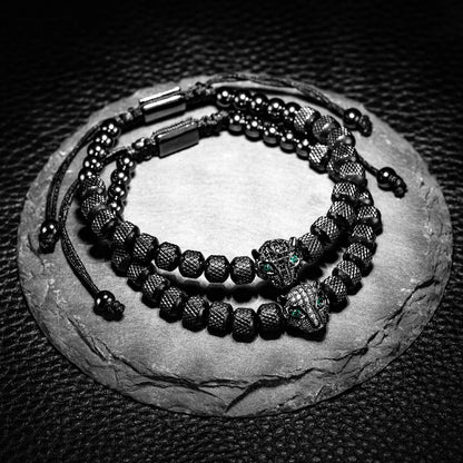 Pulseira Masculina Leopardo II Preta - Lavanda Lilac - Lavanda Lilac