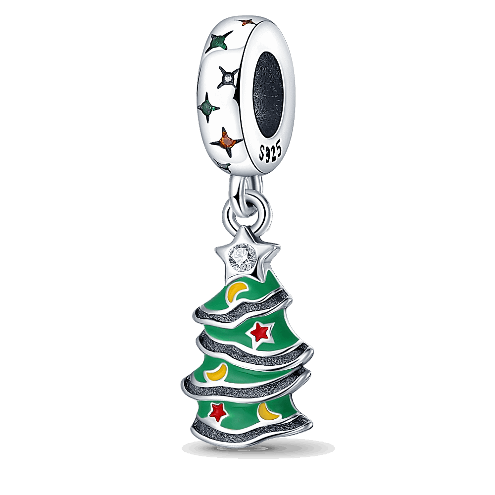 Berloque Árvore de Natal Prata 925 - Lavanda Lilac - Lavanda Lilac