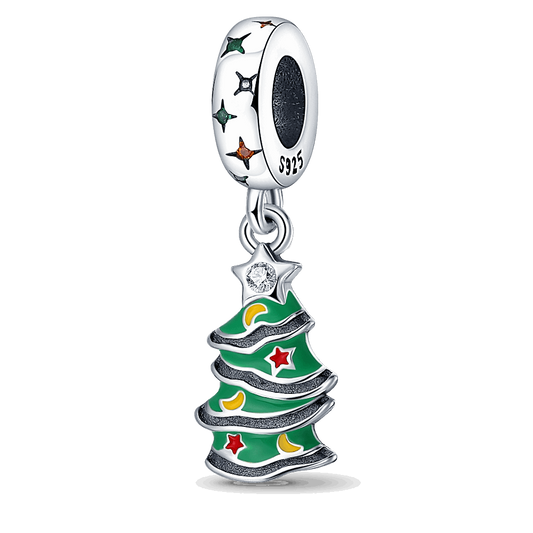 Berloque Árvore de Natal Prata 925 - Lavanda Lilac - Lavanda Lilac