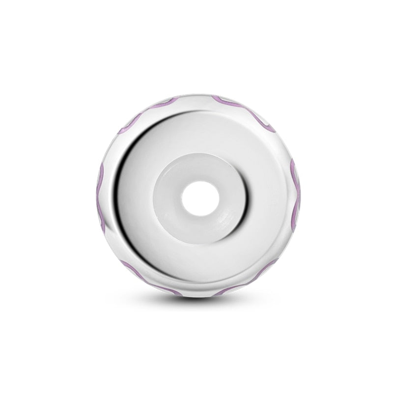 Berloque Separador Infinito Prata 925 - Coleção Meu Amor - Lavanda Lilac - Lavanda Lilac