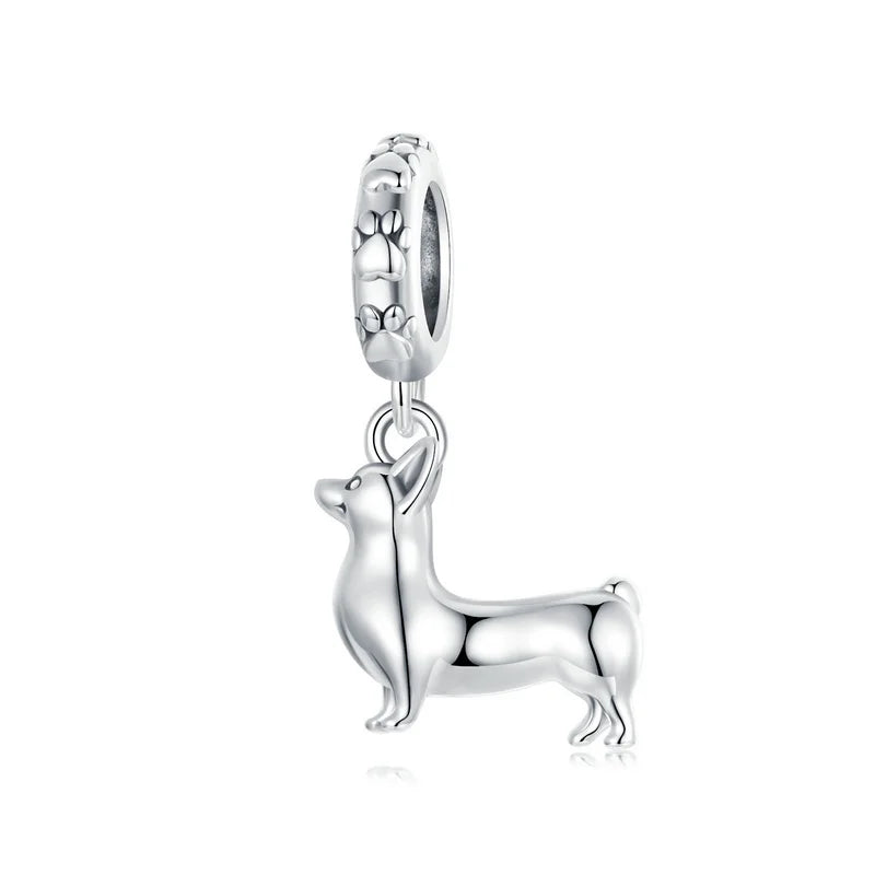 Berloque Dachshund Prata 925 - Lavanda Lilac