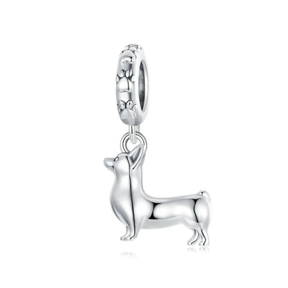 Berloque Dachshund Prata 925 - Lavanda Lilac