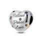 Berloque Acreditar Paz Amor Prata 925 - Coleção Meu Amor - Lavanda Lilac - Lavanda Lilac