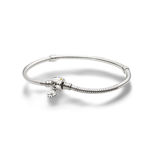 Pulseira Memory Prata Florzinha para Berloques - Lavanda Lilac - Lavanda Lilac